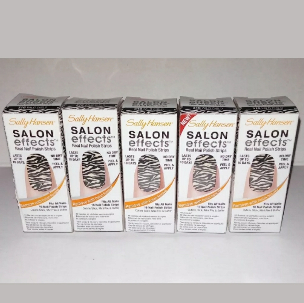 X5 Sally Nail Strips Salon Effects WILD CHILD 310